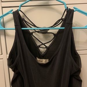 Hollister Grey Cold Shoulder Top